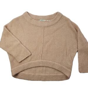 Kimchi Blue Mohair Loose Knit Dolman Sleeve Hi-Lo Blush Sweater size Large